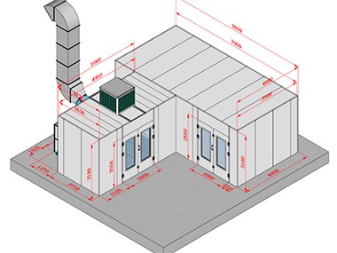 태국에서 판매되는 폭포 페인트 스프레이 부스